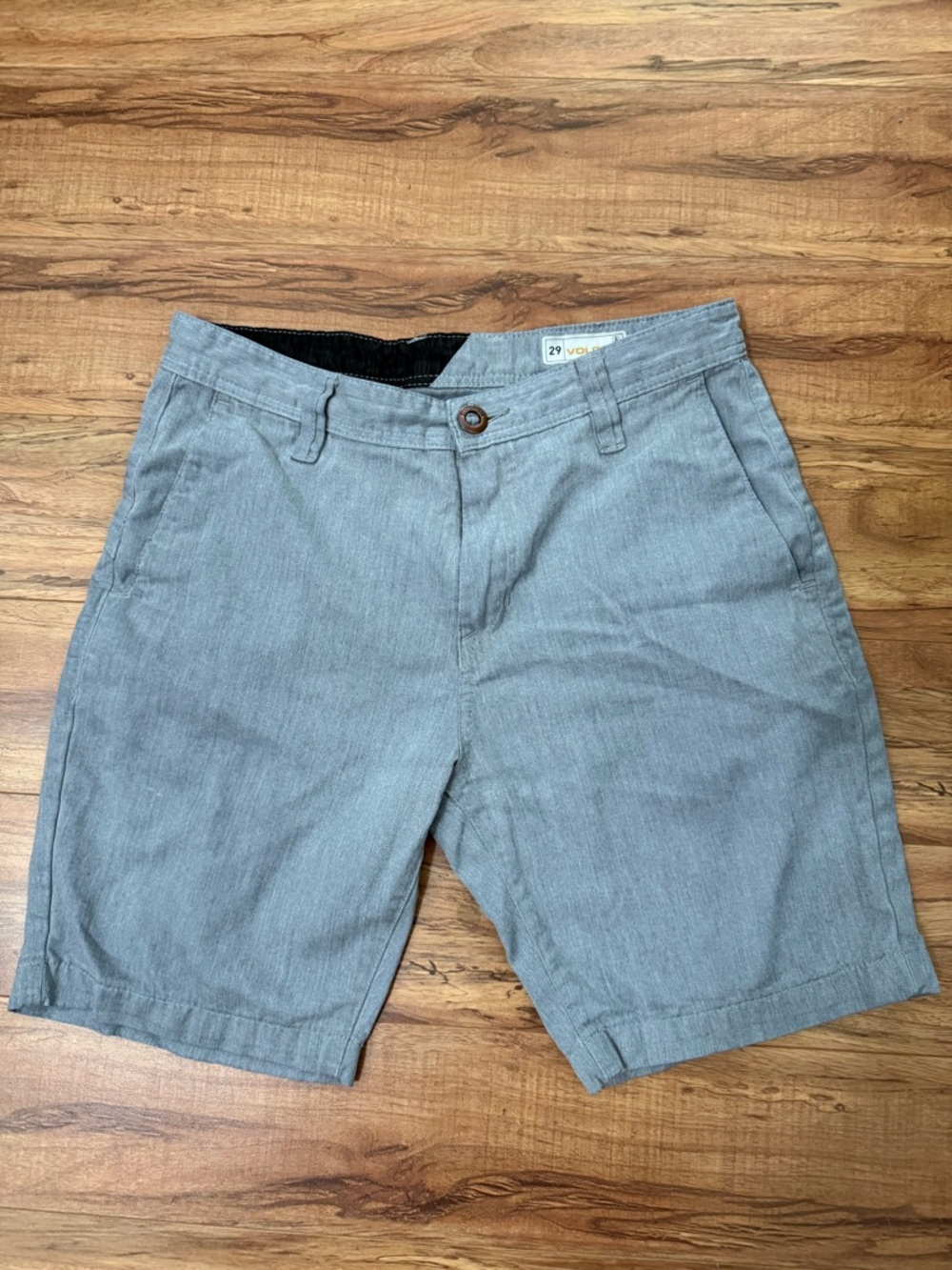 Volcom Men's Light Gray Flat Front Shorts